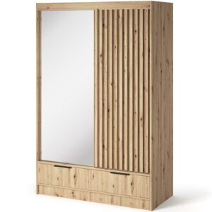 Eltap Šatní skříň Voodi se zrcadlem 120 cm dub Artisan