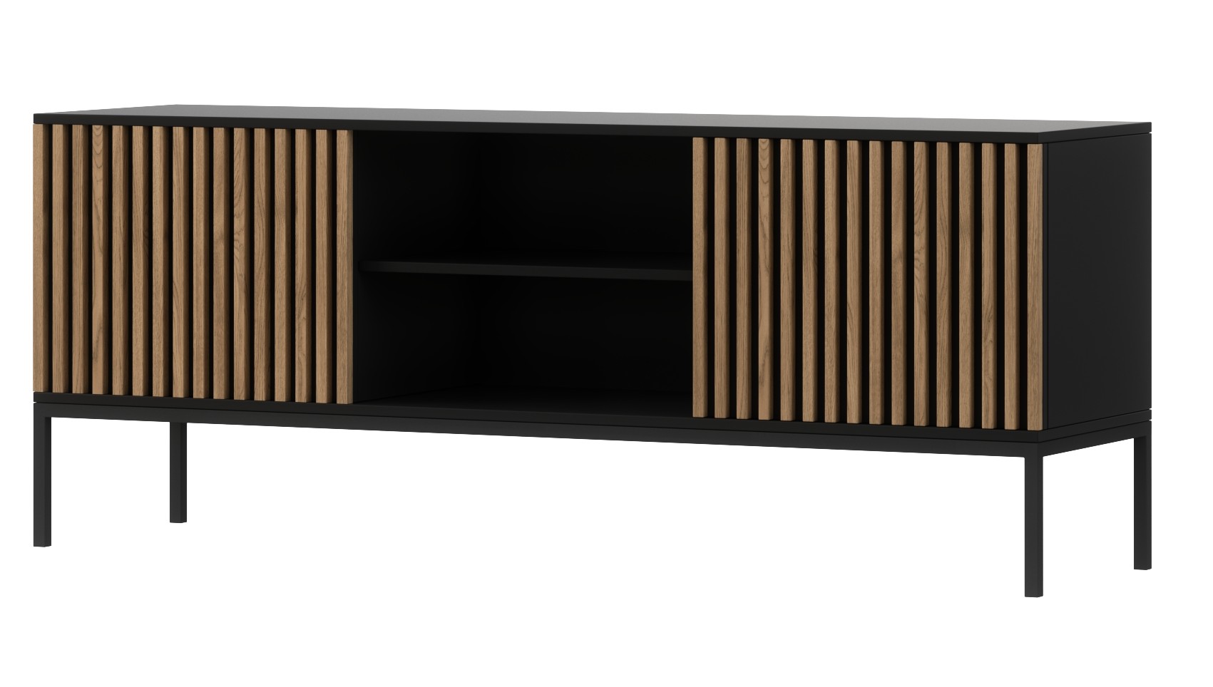 Eltap TV stolek Meorati 150 cm černý/dub Artisan