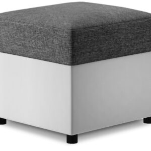 Eltap Taburet R3 46 cm Sawana 05/eko kůže Soft 17 šedo-bílý