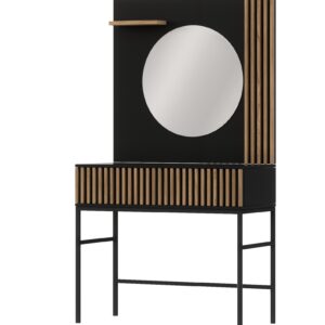 Eltap Toaletní stolek se zrcadlem Meorati 85 cm černý/dub Artisan