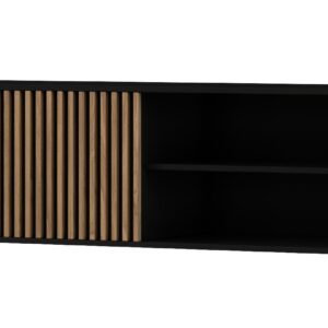 Eltap Závěsný TV stolek Meorati 150 cm černý/dub Artisan