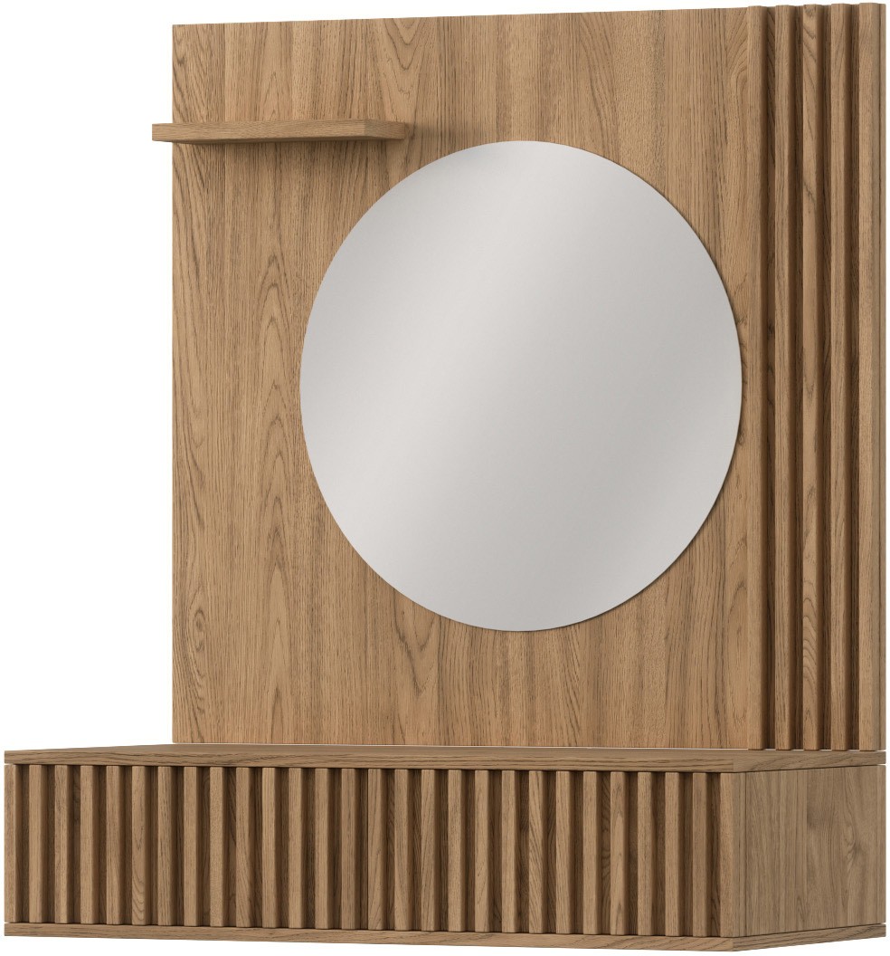 Eltap Závěsný toaletní stolek se zrcadlem Entsian 85 cm dub Artisan