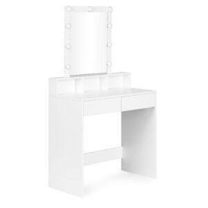 MODERNHOME Toaletní stolek s LED osvětlením Cirko 80 cm bílý