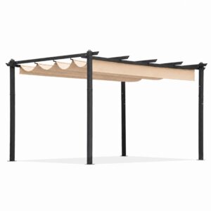 MultiGarden Zahradní pergola s posuvným střešním systémem Zenia 3x4 m béžová