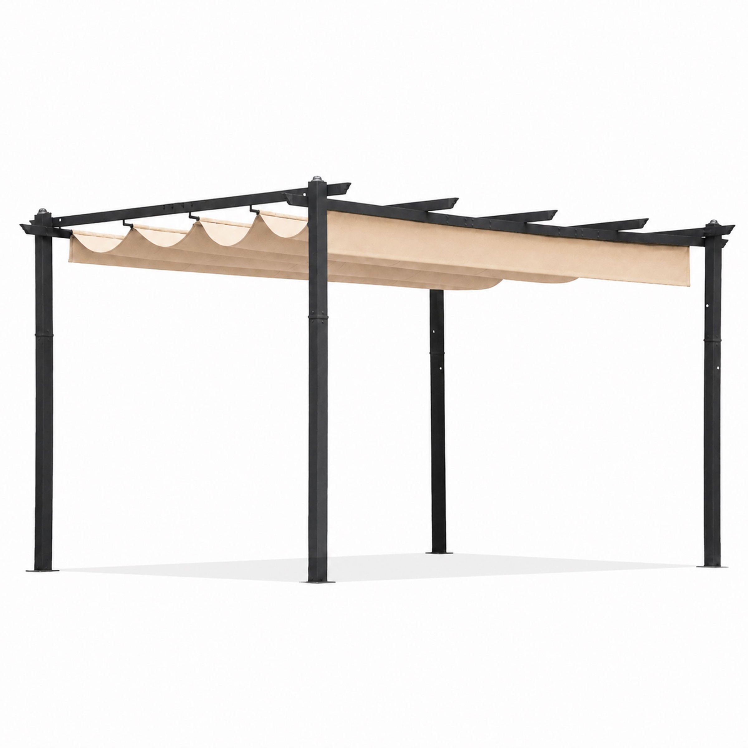 MultiGarden Zahradní pergola s posuvným střešním systémem Zenia 3x4 m béžová