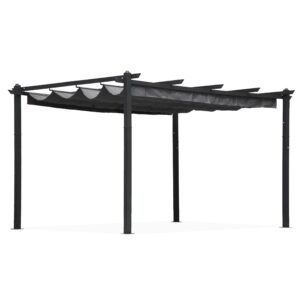 MultiGarden Zahradní pergola s posuvným střešním systémem Zenia 3x4 m šedá