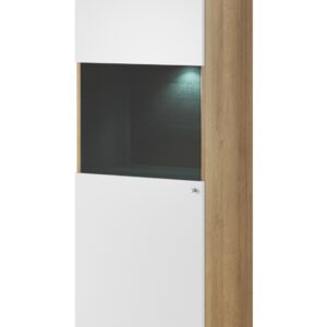 Piaski Vitrína Primo 50 cm dub Riviéra/bílá