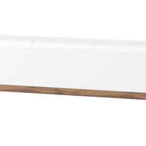 Szynaka Čalouněná lavice Livorno 65 165 cm bílá/dub Wotan