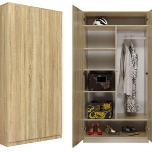 TP Living Šatní skříň Malva 90 cm dub sonoma