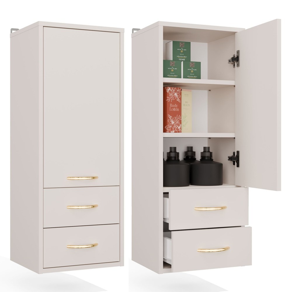 TP Living Závěsná koupelnová skříňka Nina W1D2S 35 cm kašmírová - Obrázek 2