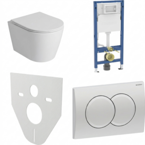 WC SET Geberit DuoFix s WC mísou Amaro + tlačítko Delta 01