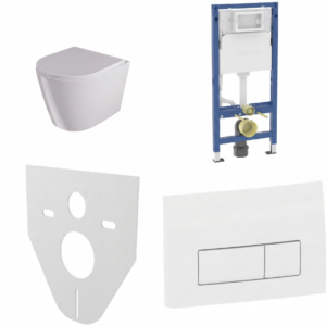 WC SET Geberit DuoFix s WC mísou Amaro + tlačítko Delta 50