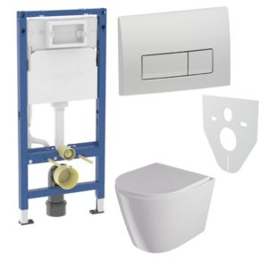 WC SET Geberit DuoFix s WC mísou Amaro + tlačítko Delta 50
