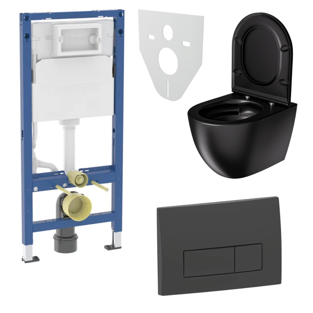 WC SET Geberit DuoFix s WC mísou Caneo