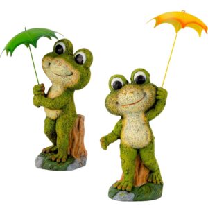 PROHOME - Žába s deštníkem stojící 47cm mix